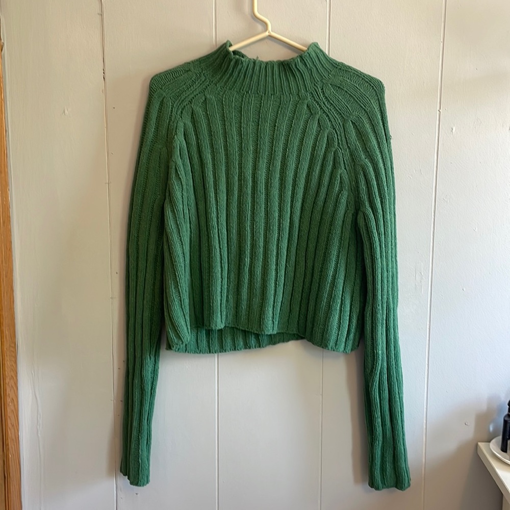 American Eagle Green Knit Sweater